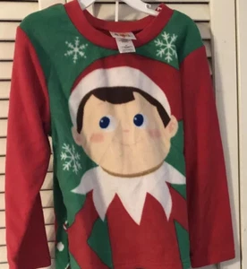 Elf On The Shelf Fleece Pajama Top. Kids Small Nwt - Foto 1 di 1