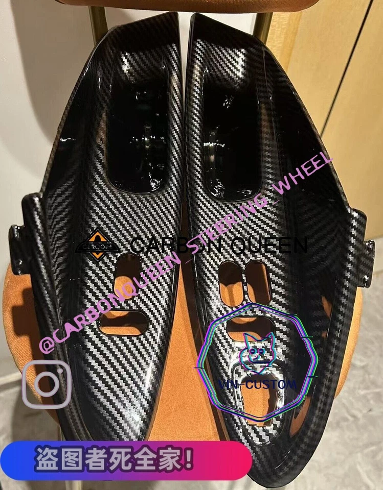 HYDRO -DIP CARBON FIBER Interior Door Panel/  Handle  Cover FOR MUSTANG 94-04YS - Image 1 of 4