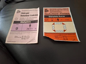 Ticket Länderspiel Deutschland - Frankreich 1973 BRD - Finnland 1981 - Bild 1 von 1
