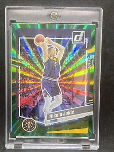 Nikola Jokic RARE GREEN HYPER REFRACTOR INVESTMENT CARD SSP NUGGETS MVP