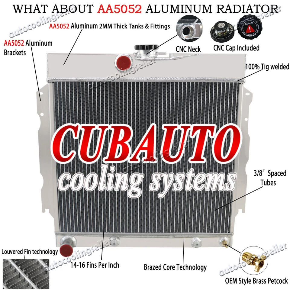 4-Row Radiator Fit 1963-1969 Dodge Dart/ 66-19 Charger/ 63-67 Plymouth Belvedere Foto 1 de 4