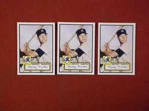 Tarjetas de béisbol 2006 Topps reimpresas de novato--- 3 Mickey Mantle's - Imagen 1 de 3