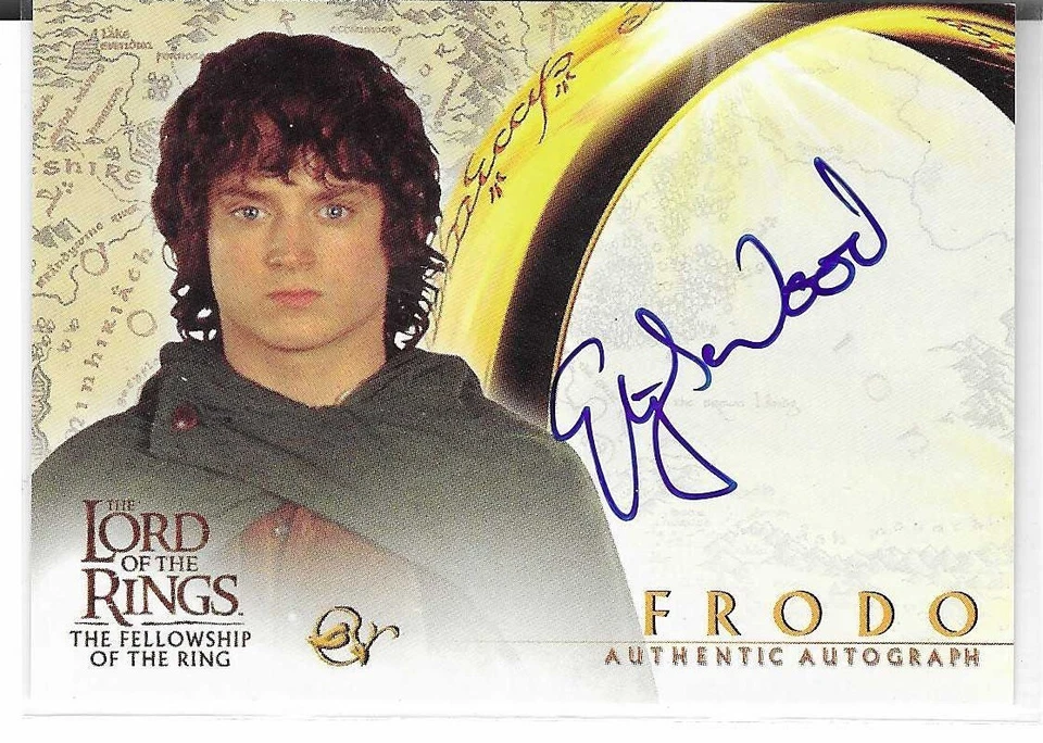2001 Topps Señor de los Anillos Comunidad de los Anillos Autógrafo Elijah Wood Foto 1 de 1