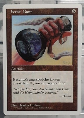 Magic Vintage - Feroz` Bann - Rare/Artefakt - 5. Edition - DE/NM Weißrand - Bild 1 von 4