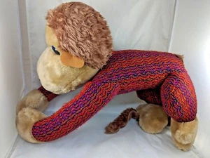 Vintage Gund Monkey Plush Knit Body Kokusai Boeki Japan 33 Inch Long 1970s - Imagen 1 de 12