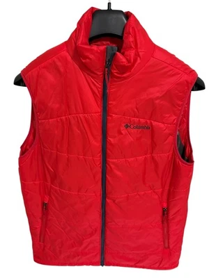 Columbia Omni-Heat Puffer Chaleco Para Hombre Grande Rojo Cremallera Completa Térmico Exterior Comodidad Foto 1 de 4