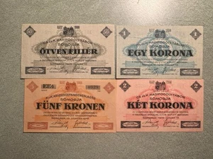 WWI SOMORJA POW Camp 1916 Banknote Set • Austro-Hungarian - Picture 1 of 2