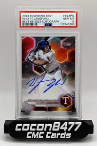 Autógrafos WYATT LANGFORD 2023 Bowman's Best #B23-WL Best of 2023 PSA 10 - Imagen 1 de 2