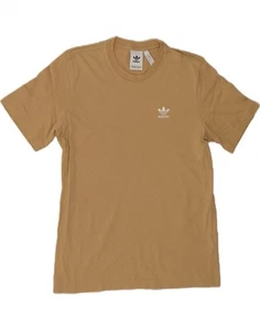 ADIDAS Mens T-Shirt Top Small Beige Cotton BP08 - Picture 1 of 3
