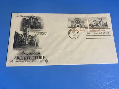 AMERICAN ARCHITECTURE - FIRST DAY OF ISSUE - 1980 -  ENVELOPE - Image 1 of 3