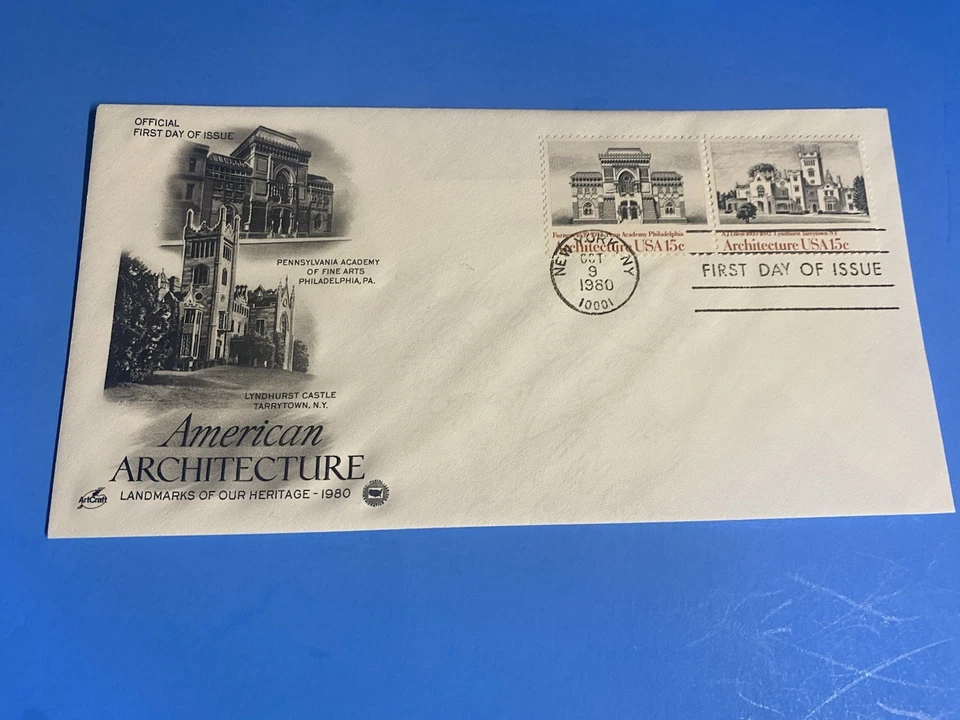 AMERICAN ARCHITECTURE - FIRST DAY OF ISSUE - 1980 -  ENVELOPE - Image 1 of 3