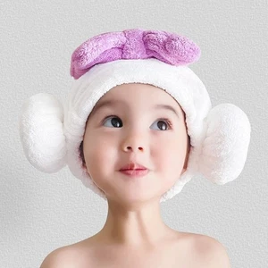 Coral Velvet Girls Wiping Headbands Quick Drying Dry Hair Cap Gift - Picture 1 of 15