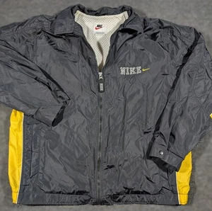NIKE Vintage Windbreaker Track Jacket Black Yellow Color Mens XL - Picture 1 of 7
