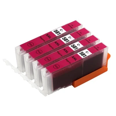 GO INKS 4 cartucce inchiostro magenta per Canon PIXMA TS6150 TS6351 TS8152 TS8351 TS9550a