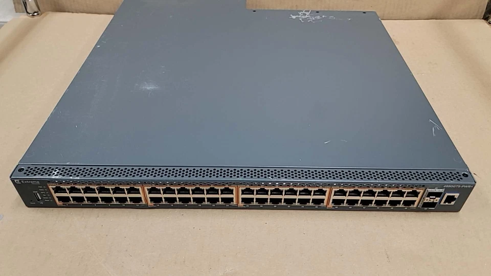 Extreme Networks AL4900A04-E6 ERS4950GTS-PWR+ 50-port POE Switch with 1025WX1 AC - Image 1 of 4