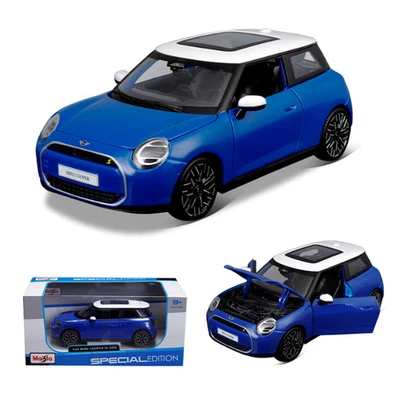 Maisto 1:24 BMW Mini Cooper SE 2025 Edición Especial Diecast Modelo Coche - Azul Foto 1 de 4