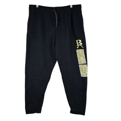 Mens Jerzees NuBlend Black Sweatpants Broken Arrow Cotton Blend Drawstring XL - Image 1 of 4