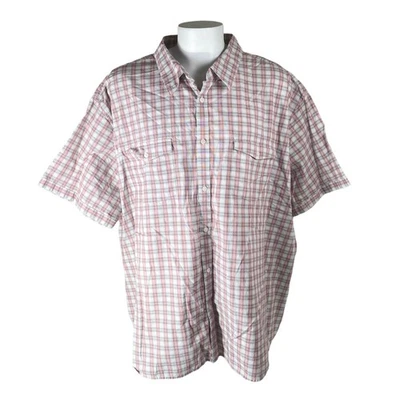 Foundry Shirt 5XL Plaid Pink Gray White - Image 1 of 4