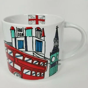 London Large 17 oz Ceramic Coffee Mug Souvenir Cup with Flag Print Inside - Picture 1 of 6