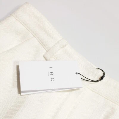 Pantalones informales IRO NWD de lino/algodón Talisa tiro bajo corte boot talla 32 (2XS US) marfil Foto 1 de 4