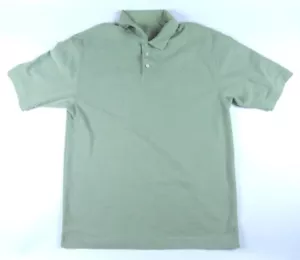 Dockers Men Green 3 Button Short Sleeve Striped Polo Shirt Size XL - Picture 1 of 3