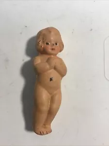 Muñeca de mano vintage/antigua composición de 3,75"" de alto - Imagen 1 de 6