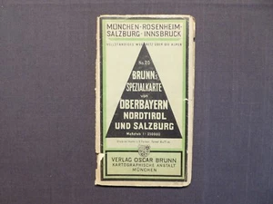 Brunn´s Spezialkarte Nr.20 von Oberbayern, Nordtirol und Salzburg, München 1928 - Bild 1 von 5
