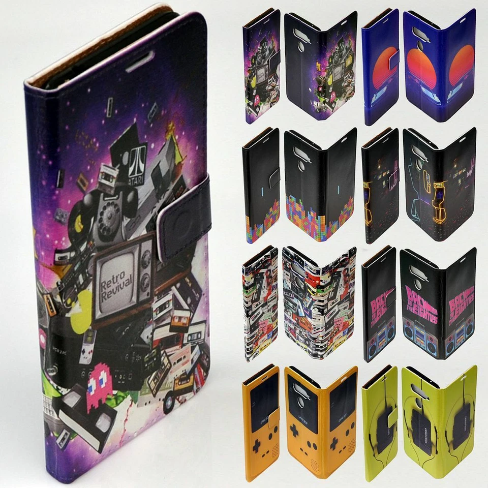 For Samsung Galaxy Note Series 1980s Retro Trend Wallet Mobile Phone Case Cover - image 1 of 1