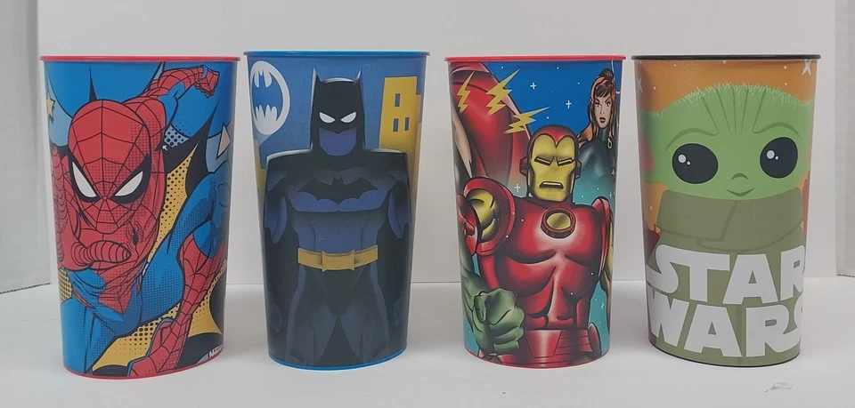 MARVEL 12 oz Plastic Cups Party Favor Cups  Avengers, Batman, Grogu, Spiderman - Image 1 of 1