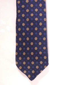 TODAY'S MAN BLUE GOLD GEOMETRIC SILK NECK TIE 56" X 4" - Picture 1 of 2
