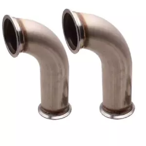 2X Universal 3" 90 Degree Garrett V-Band With clamp Pipe Short Leg 6" leg pipe - Picture 1 of 9