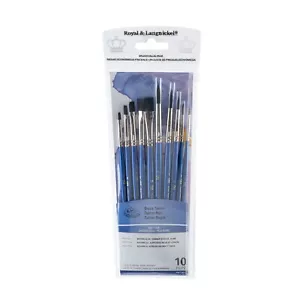 Royal & Langnickel Black Taklon Watercolour Value Pack Soft Paint Brush Sets - Picture 1 of 7