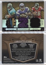 2007 Triple Threads Relic Combos Sepia /27 Fred Taylor Adrian Peterson Rookie RC