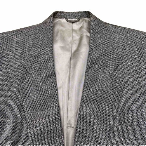 Giacca blazer vintage Christian Dior uomo taglia 44L marrone nero due bottoni made USA