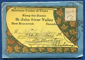 St John River Valley New Brunswick Canada old postcard folder - Picture 1 of 2