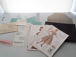 Fashion Frocks 1950 Clothing Sales FABRIC SAMPLES Dress Sales Cards SET of 38 - Picture 1 of 12