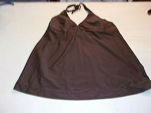 NEW Womens Small * OLD NAVY MATERNITY* Brown Halter Tankini Swimsuit Top - Picture 1 of 2