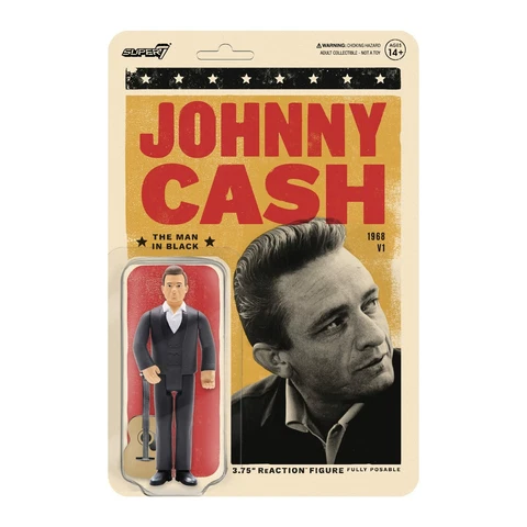 Johnny Cash The Man in Black Super 7 Reaction Figure 3.75" Cover