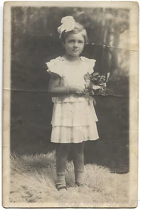 ANTIQUE Ukraine Photograph girl Berehove Beregszasz Vynohradiv Hungarian Jewish - Picture 1 of 2