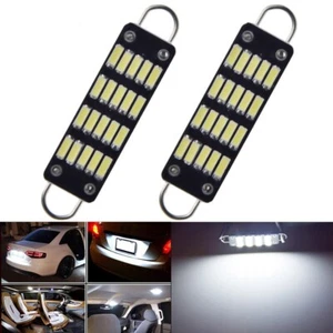 2St. 12V 44mm 1.73" 20SMD Starre Schleife Festoon LED Glühbirne 561 562 567 564 - Picture 1 of 11