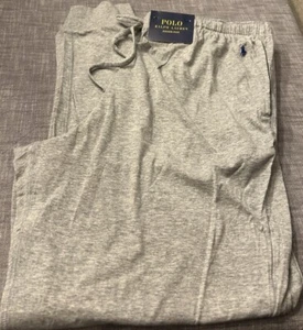 Pantalones de chándal Polo Ralph Lauren Lounge Sleep grises con pony azul para hombre XL NUEVOS CON ETIQUETAS - Imagen 1 de 10