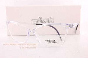 Brand New Silhouette Eyeglass Frames Eos View 1597 1010 Crystal 56mm For Women
