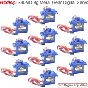 10pcs TS90MD 9g Micro RC Digital Servo Motor Metal Gear 270 Degree for Smart Car - Picture 1 of 4