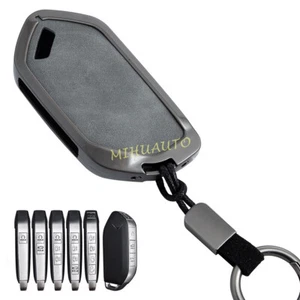 For Kia EV9 K5 Telluride Carnival Sorento Metal Leather Car Key Case Cover Chian - Bild 1 von 8