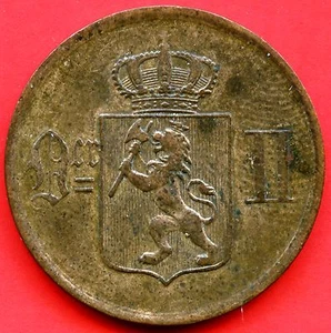 1884 Norway 2 Ore Coin - Picture 1 of 2