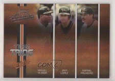 2005 Playoff Absolute Memorabilia Team Trios Spectrum Javy Lopez Miguel Tejada