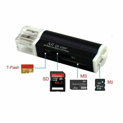 Mini Kartenleser Speicherkarten Adapter SDHC MMC USB Micro SD Card Reader Z119 - Bild 1 von 4