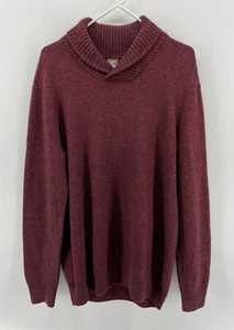 Timberland Wool Blend Turtleneck Sweater Mens Size Large Maroon Red Fast Ship - Picture 1 of 8