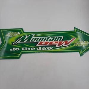 Mountain Dew Do The Dew 27" Arrow Metal Tin Sign Large Vintage Garage Man Cave  - Picture 1 of 10