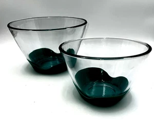 Vintage Anchor Hocking türkis grün Glas Rührschüsseln 2er Set verschachtelt USA MCM - Bild 1 von 13